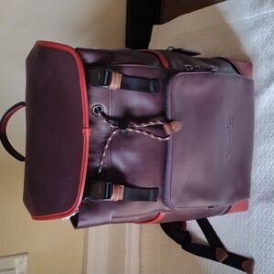 Coach League Flap Backpack In Colorblock